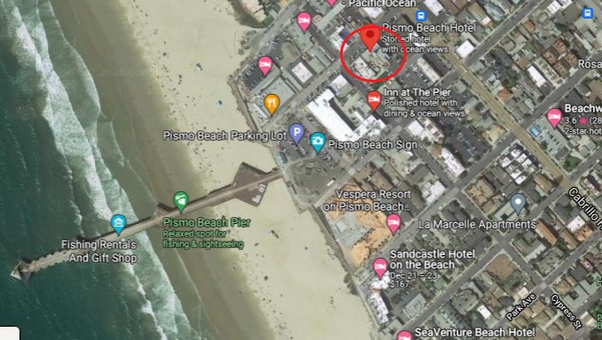 Pismo Beach Hotel on the map