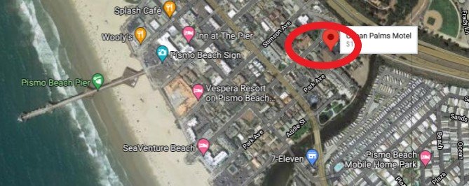 Ocean Palms Motel Pismo map